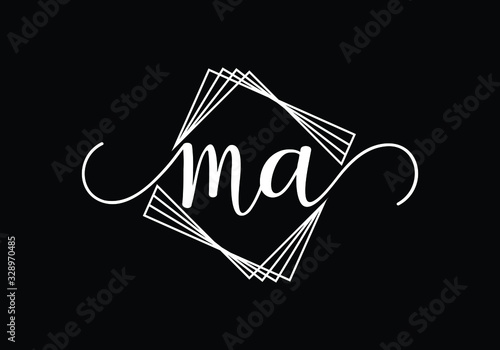 M A MA Initial Letter Logo design vector template, Graphic Alphabet Symbol for Corporate Business Identity
