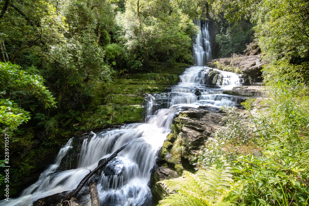 Fototapeta premium Beautiful waterfall in New Zealand