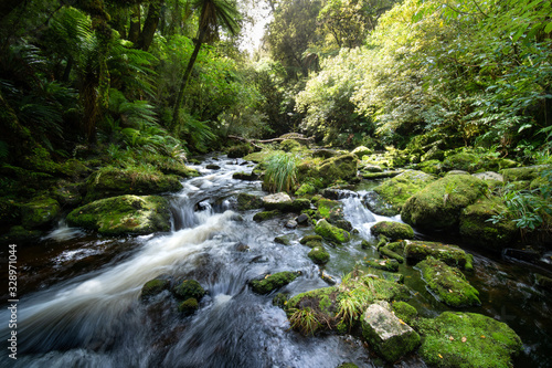 Beautiful waterfall in New Zealand