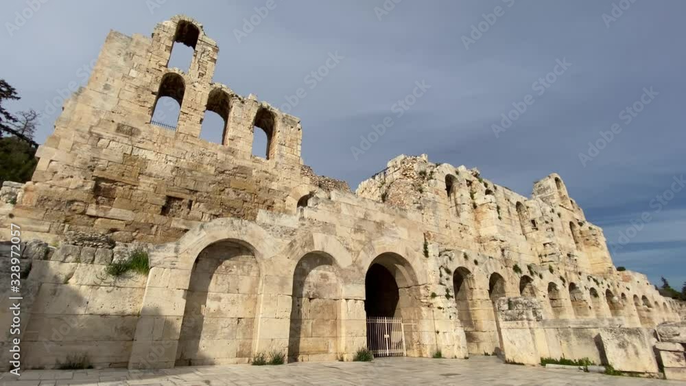 Walls of amphitheater of the Acropolis of Athens Walls of amphitheater of the Acropolis of Athens