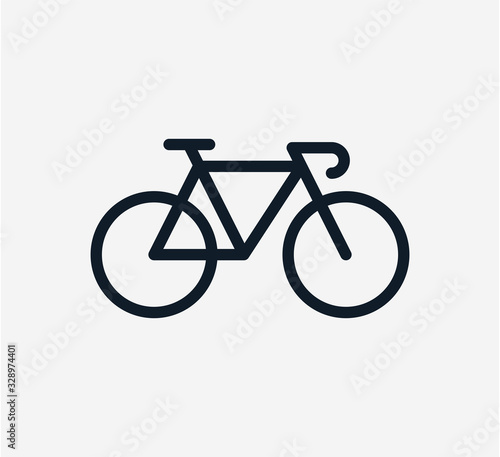 Bike icon vector logo design template flat style trendy