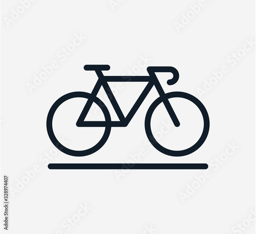 Bike icon vector logo design template flat style trendy