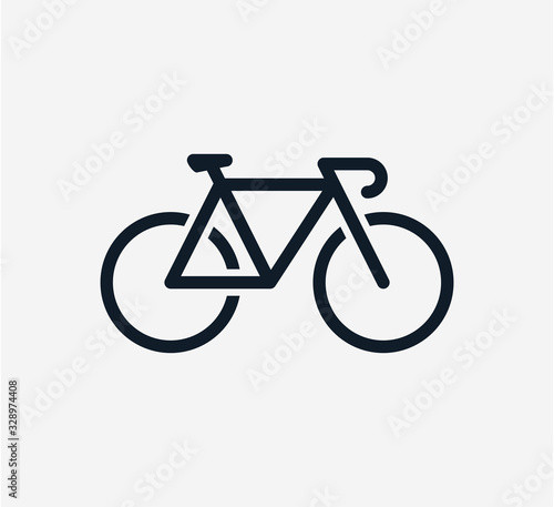 Bike icon vector logo design template flat style trendy