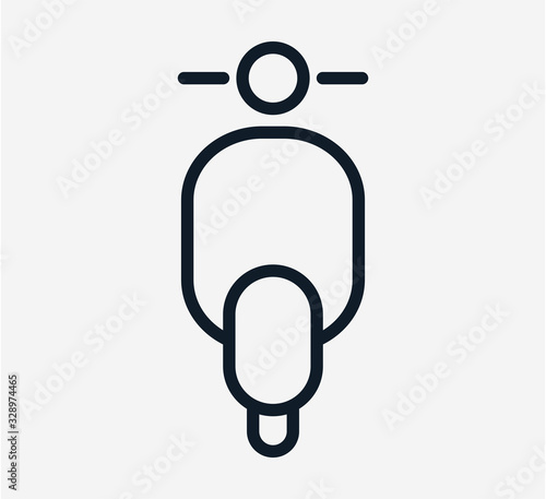 Scooter icon vector flat design illustration