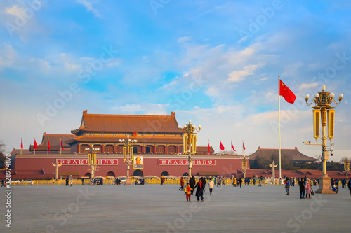 Tiananmen Gate in front of the Forbidden City in Beijing, China photo