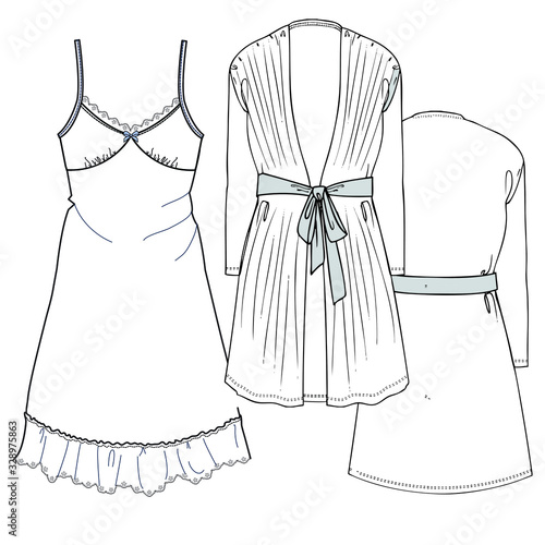 sleepwear vector isolated template illustration