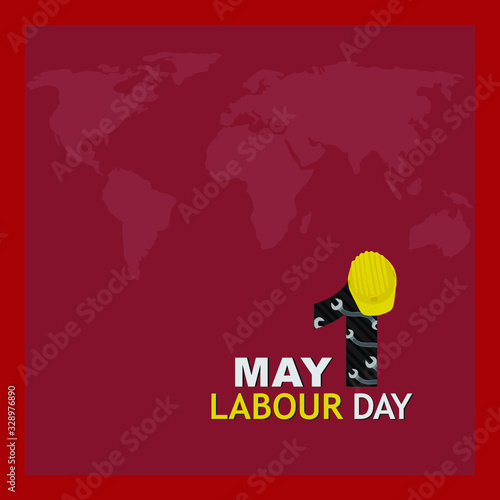 Simple banner/poster for May day/ Labour day, celebrated on 1st May.
