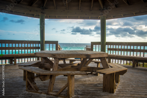 Wooden Gazebo at the Beach 