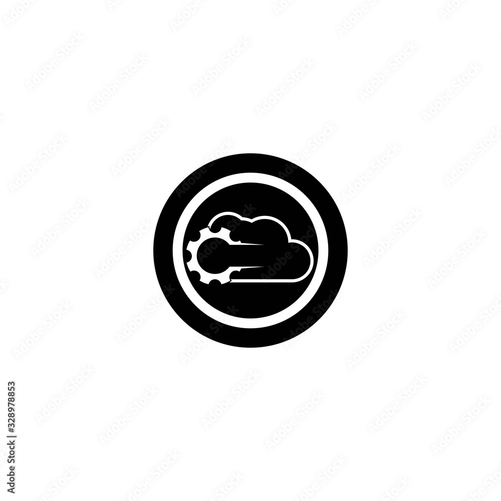 Gear cloud logo vector icon design Gear cloud logo vector icon design