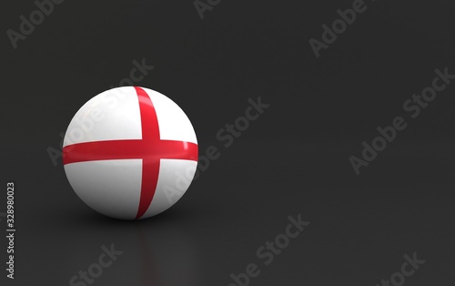 flag. 3d render of international flagball. world flag ball with modern background.