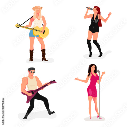 Male and female singers