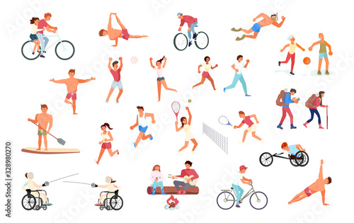 Big set of sport people