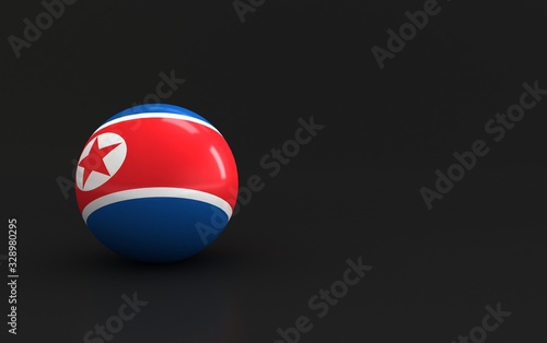flag. 3d render of international flagball. world flag ball with modern background.