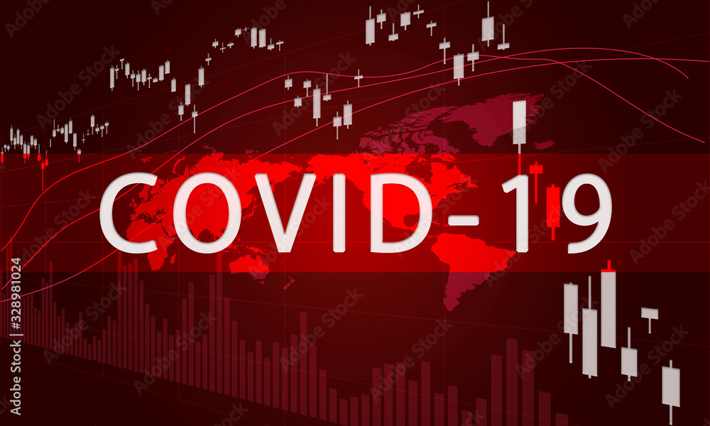Fototapeta premium コロナウイルス 株価