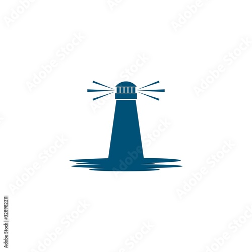 Light house logo template vector icon design