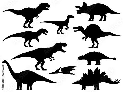 Obraz Vector dinosaur silhouette