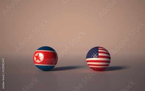 north east asia countries flag. 3d render of international flagball. world flag ball with modern background.