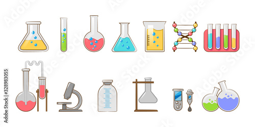 chemistry vector set collection graphic clipart design