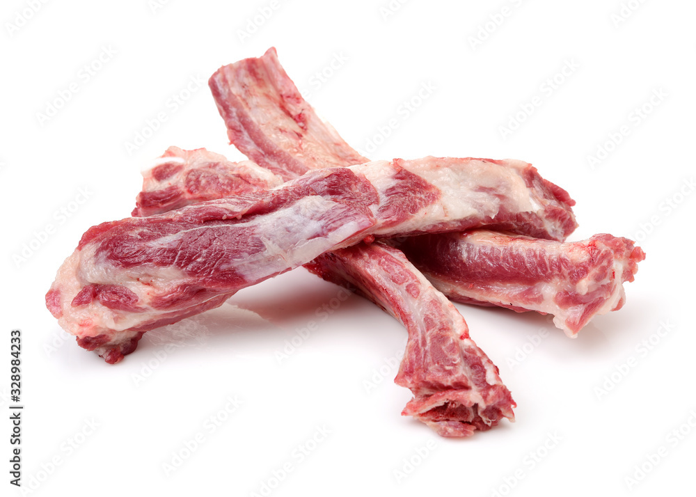 Pork ribs on white background Pork ribs on white background