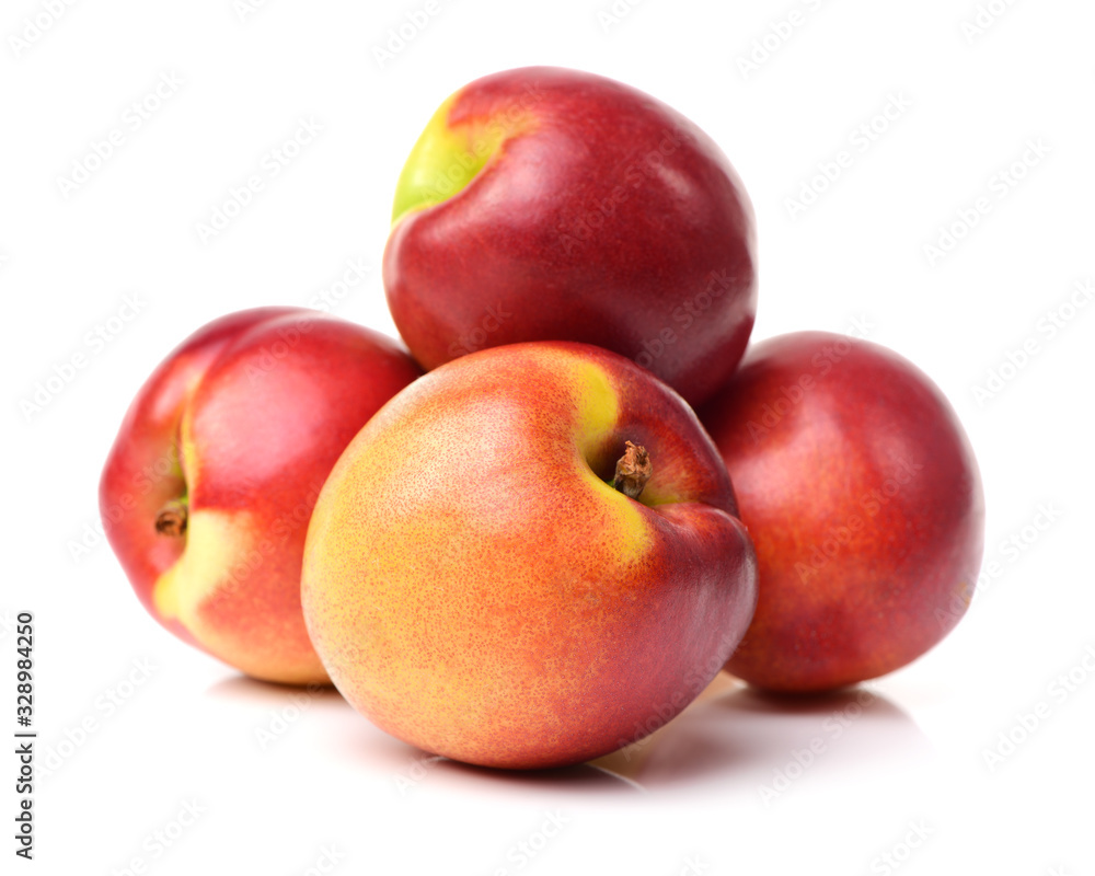 nectarine on a white background nectarine on a white background