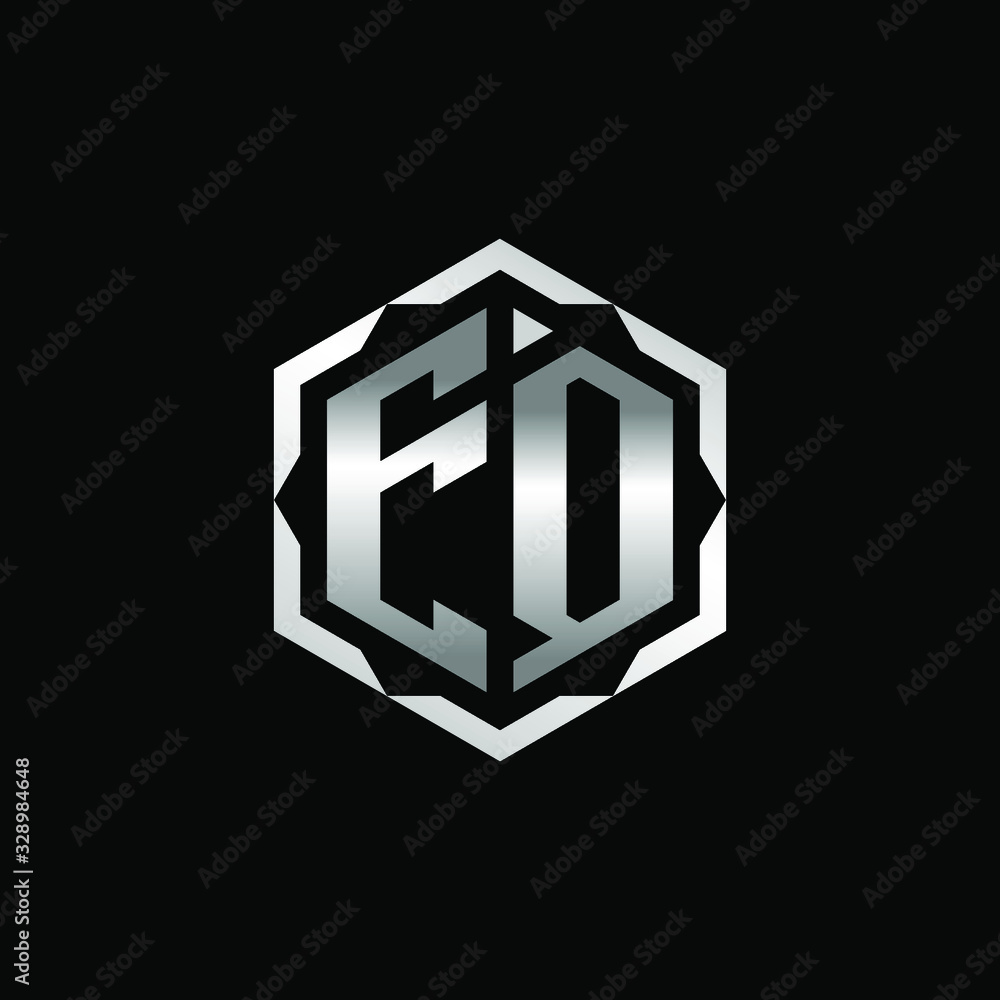 Initial Letters EQ Hexagon Logo Design Initial Letters EQ Hexagon Logo Design