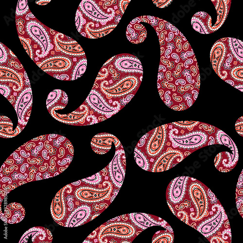 Seamless pattern of a beautiful paisley design