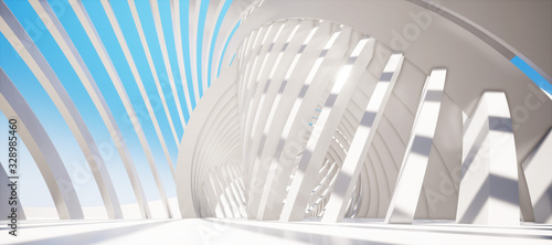 Plakat perspektywa święty tunel 3D panoramiczny