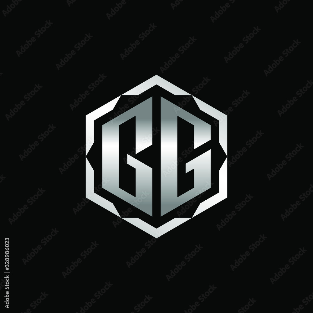 Initial Letters GG Hexagon Logo Design Initial Letters GG Hexagon Logo Design