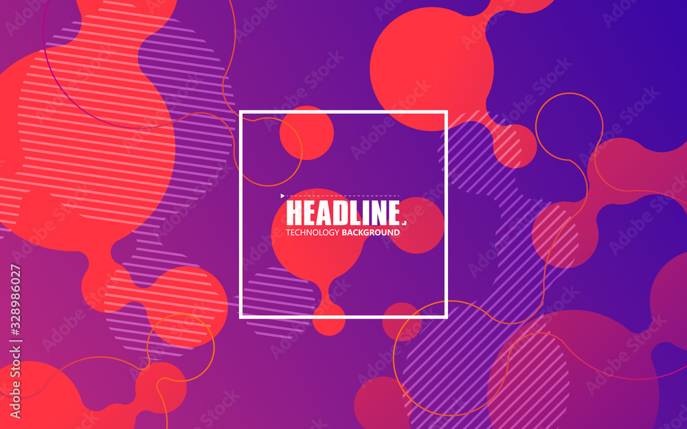 Fototapeta premium Superimposed water drop shape of abstract graphics, vector background.