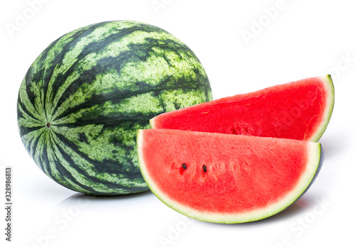 Watermelon isolated on white background .