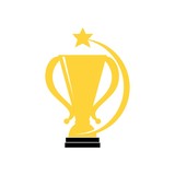 trophy illustration logo vector