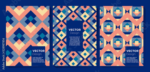 Fototapeta Abstract Colorful Pattern Design Set