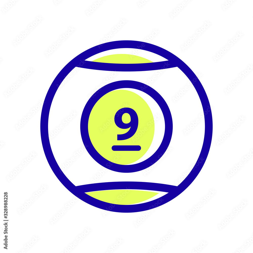 Ball billiard icon