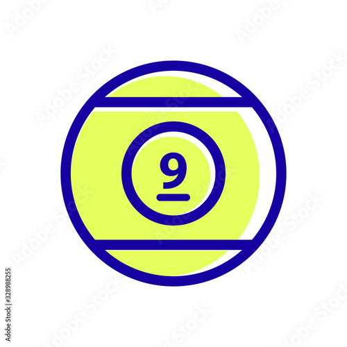 Ball billiard icon