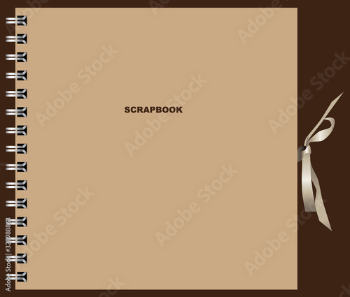 Scrapbook with ribbon