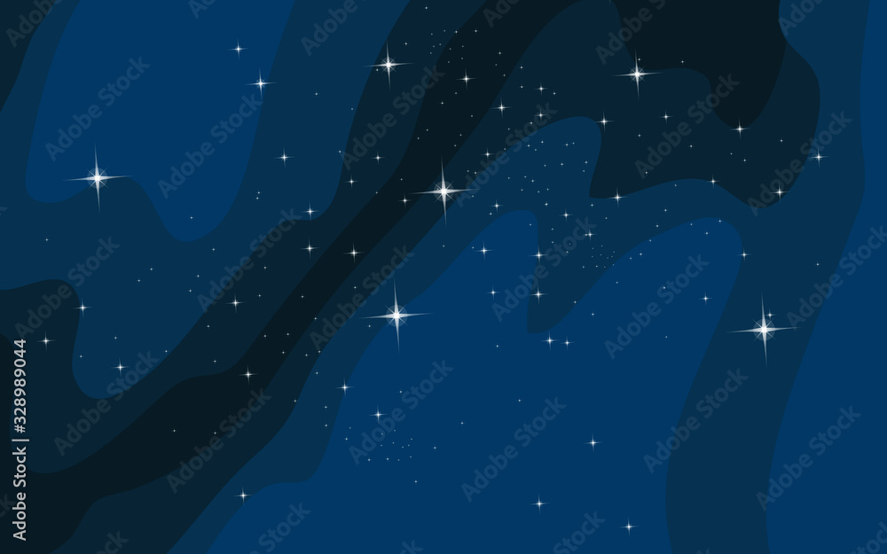 Vector space background . Cute flat style template with Stars in Outer space Vector space background . Cute flat style template with Stars in Outer space