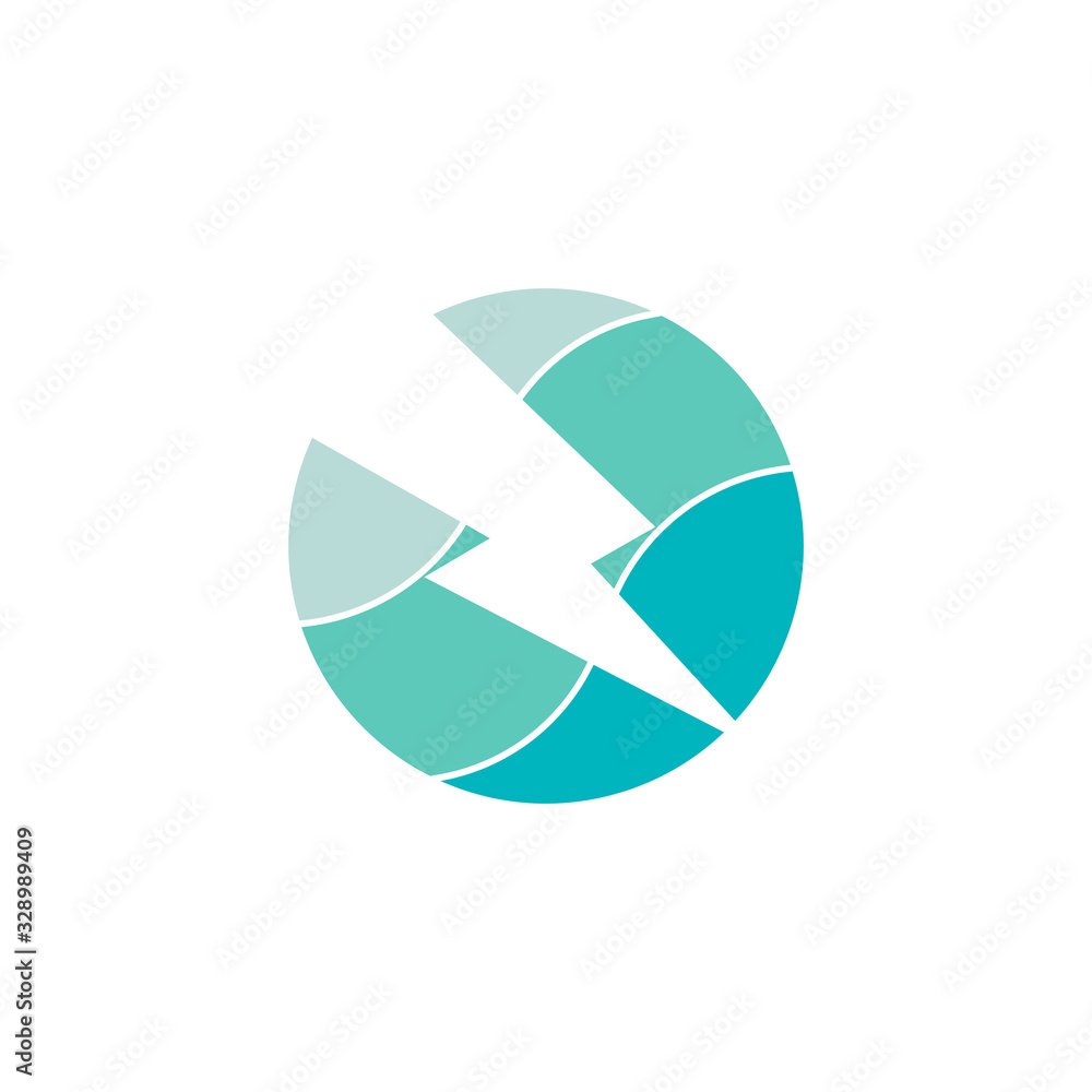 blue energy waves bolt nature symbol logo vector blue energy waves bolt nature symbol logo vector