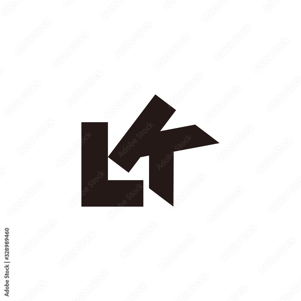 letter lk abstract simple geometric motion symbol logo vector letter lk abstract simple geometric motion symbol logo vector