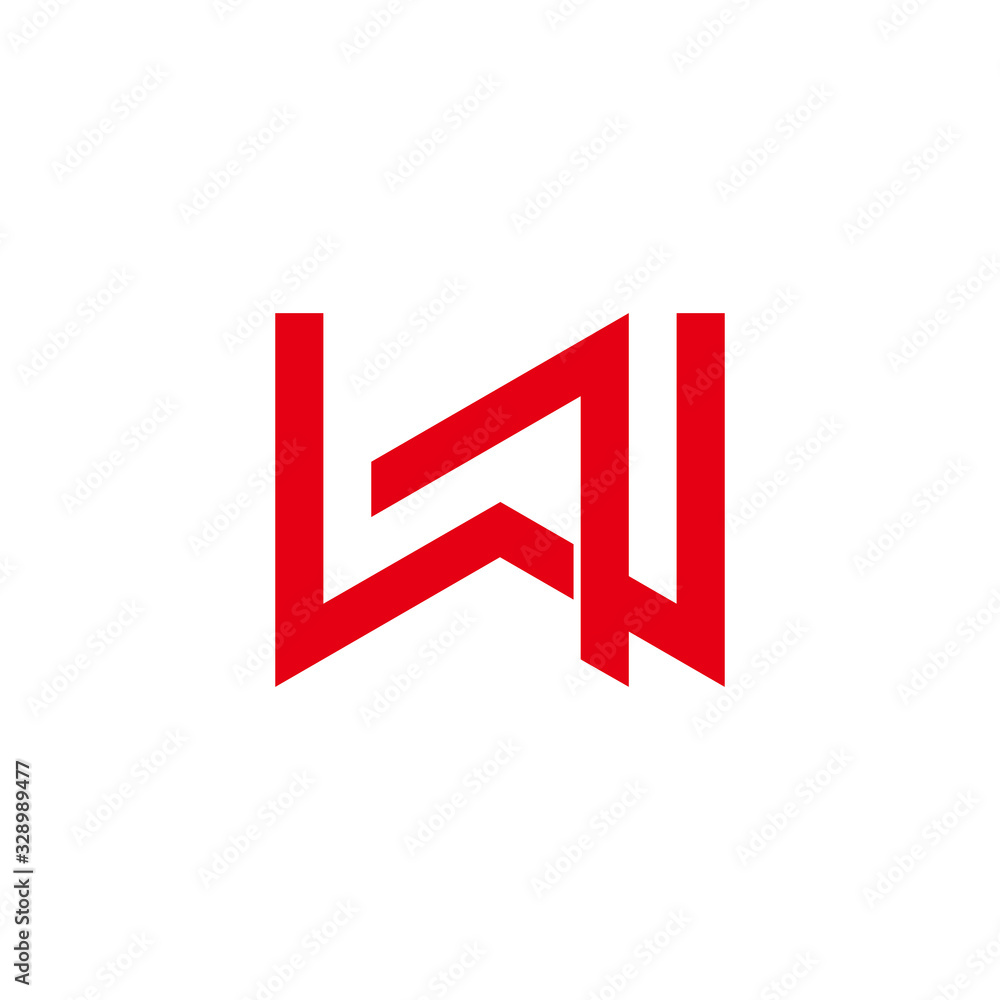 letter wa arrow simple geometric line design logo vector letter wa arrow simple geometric line design logo vector