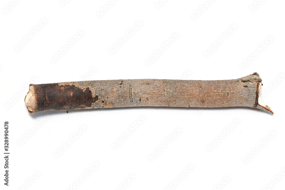 Wooden sawdust stick on a white background. Wooden sawdust stick on a white background.