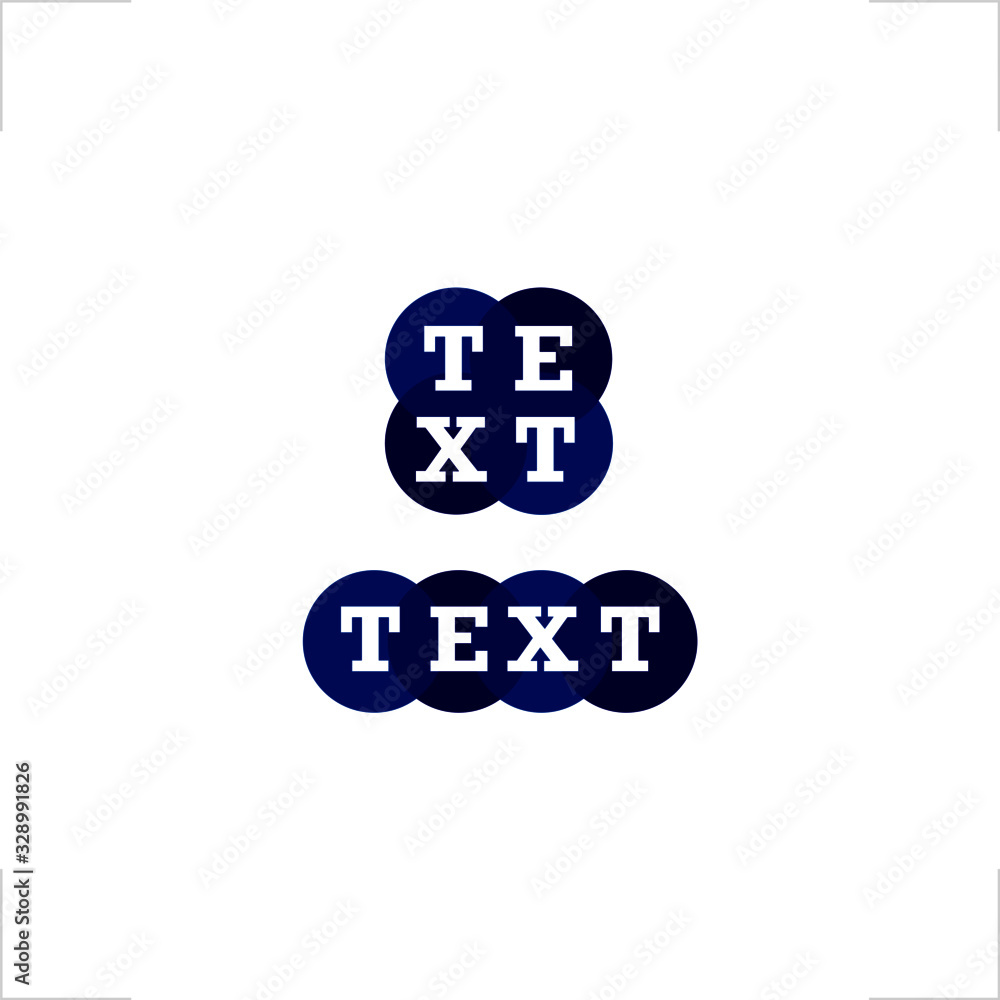 Circles logo colided emblem design Circles logo colided emblem design