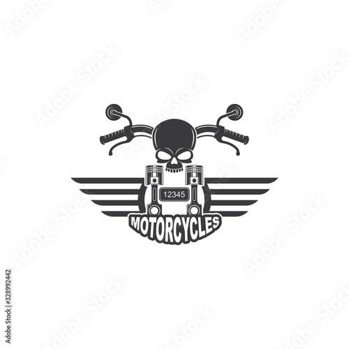 Fotografia, Obraz custom motorcycle vector illustration design