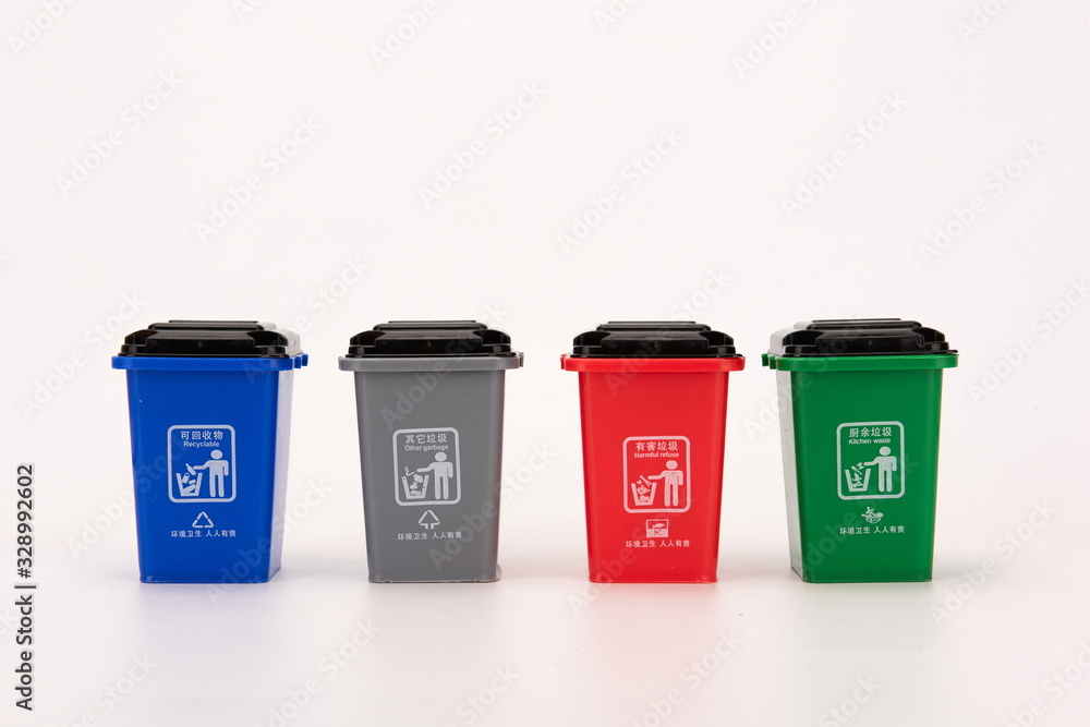 The outdoor trash can is on a white background, The outdoor trash can is on a white background,