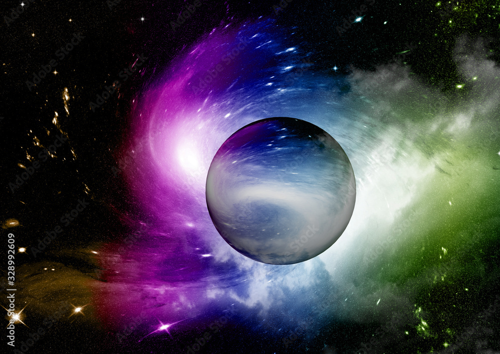 galaxy in a free space. 3D rendering galaxy in a free space. 3D rendering