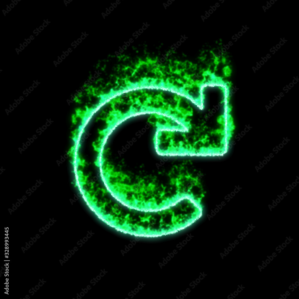 custom made wallpaper toronto digitalThe symbol redo burns in green fire