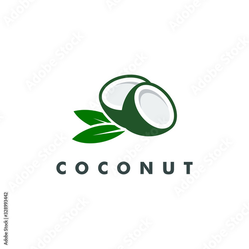 Coconut logo template icon design vector