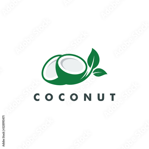 Coconut logo template icon design vector