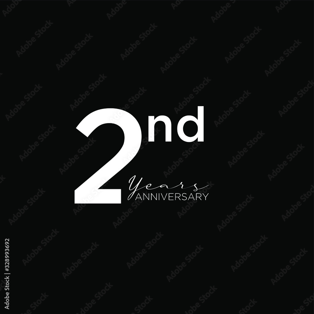 2nd black logo with ribbon design number icon 2nd black logo with ribbon design number icon