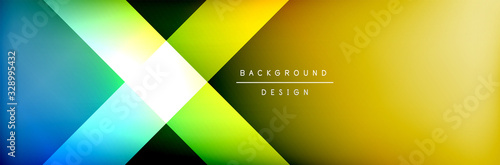 Abstract background - squares and lines composition created with lights and shadows. Technology or business digital template