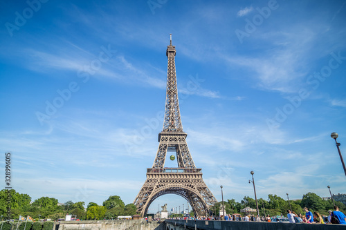The famous Eiffel Tower in Paris  France